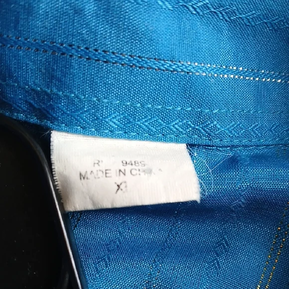 Blue Striped Men's Casual Shirt - Picture 7 of 8